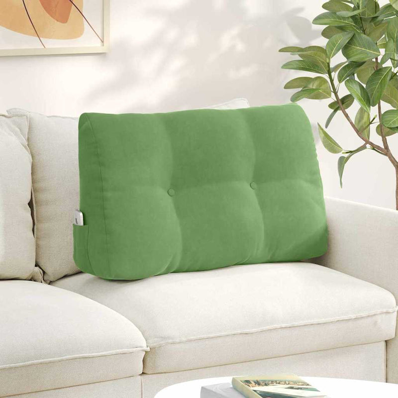 Load image into Gallery viewer, Vidaxl rugkussen lichtgroen 80 x 24 x 50 cm fluweel