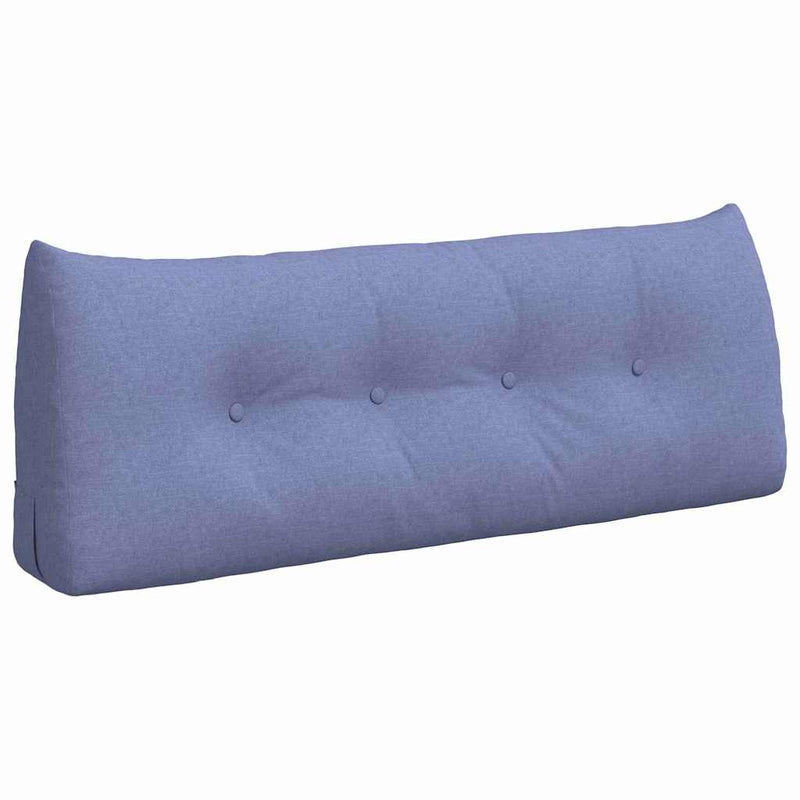 Load image into Gallery viewer, Vidaxl rugkussen jeans blauw 120 x 24 x 50 cm stof