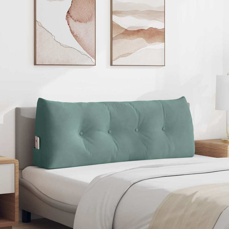 Load image into Gallery viewer, Vidaxl rugkussen zeegroen 120 x 24 x 50 cm fluweel