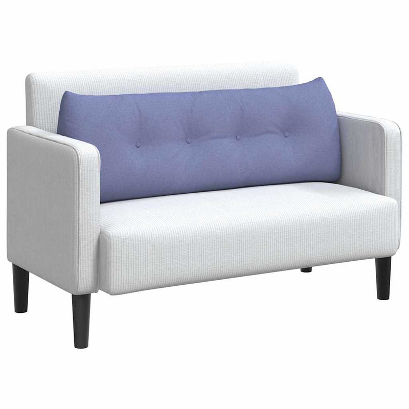 Load image into Gallery viewer, Vidaxl rugkussen jeans blauw 140 x 24 x 50 cm stof