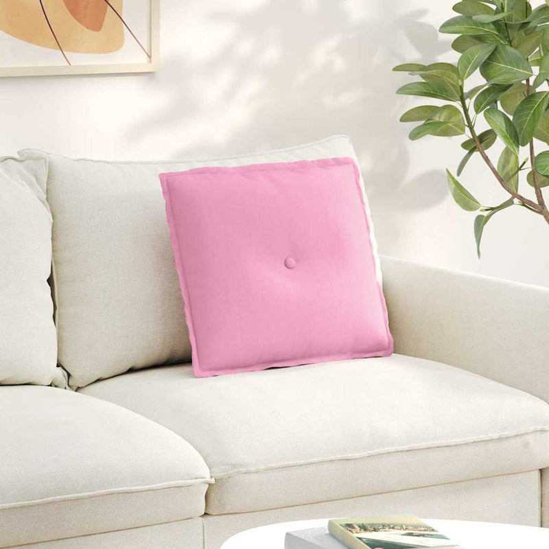 Load image into Gallery viewer, Vidaxl rugkussen roze 50 x 19 x 45 cm stof