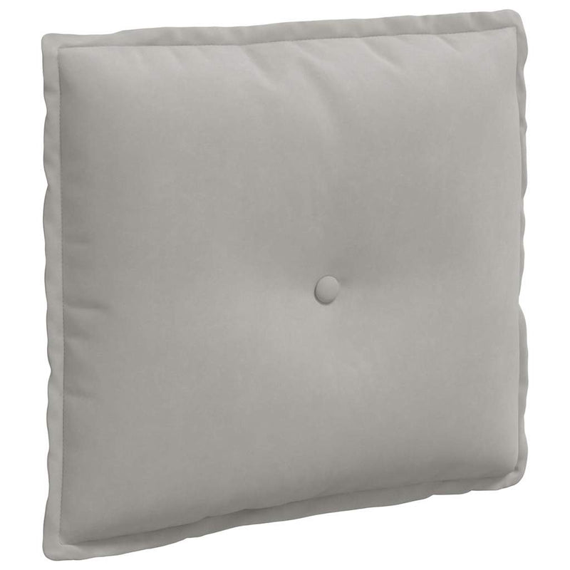 Load image into Gallery viewer, Vidaxl rugkussen lichtgrijs 50 x 45 cm microvezel stof