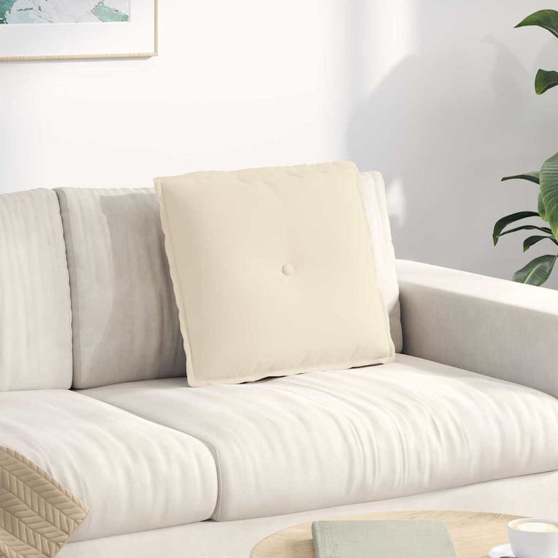 Load image into Gallery viewer, Vidaxl rugkussen beige 50 x 45 cm microvezel stof