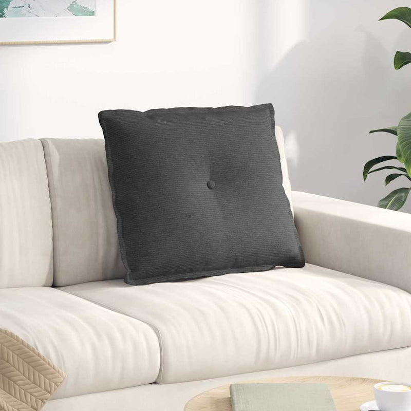 Load image into Gallery viewer, Vidaxl rugkussen donkergrijs 60 x 50 cm cordstof