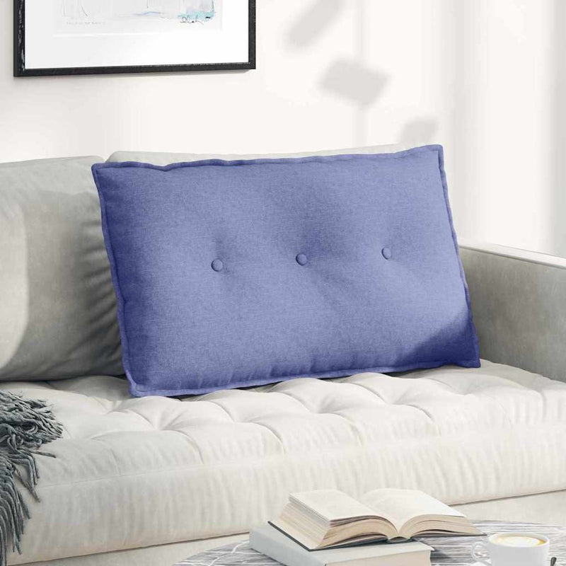 Load image into Gallery viewer, Vidaxl rugkussen jeans blauw 80 x 19 x 50 cm stof