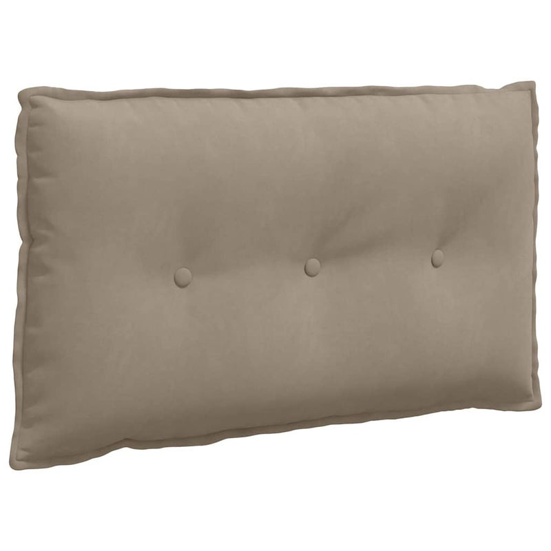 Load image into Gallery viewer, Vidaxl rugkussen taupe 80 x 50 cm microvezel stof