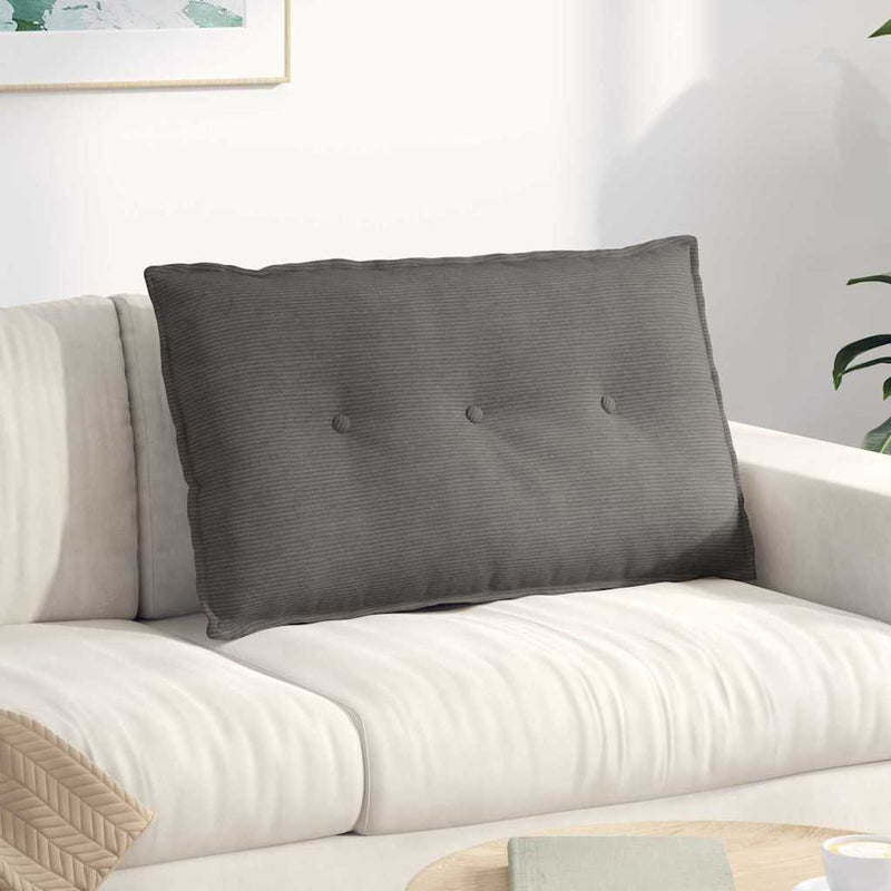 Load image into Gallery viewer, Vidaxl rugkussen lichtgrijs 80 x 50 cm cordstof