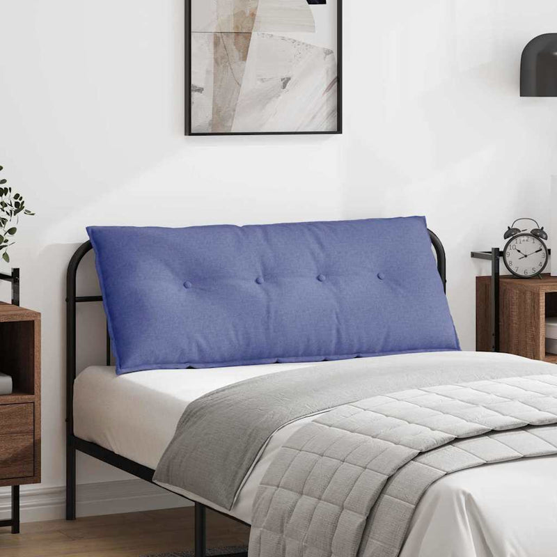 Load image into Gallery viewer, Vidaxl rugkussen jeans blauw 120 x 19 x 50 cm stof