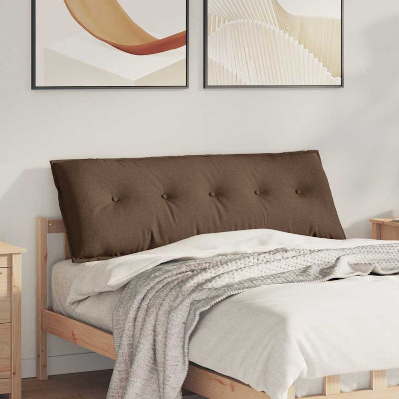 Load image into Gallery viewer, Vidaxl rugkussen bruin 140 x 19 x 50 cm stof