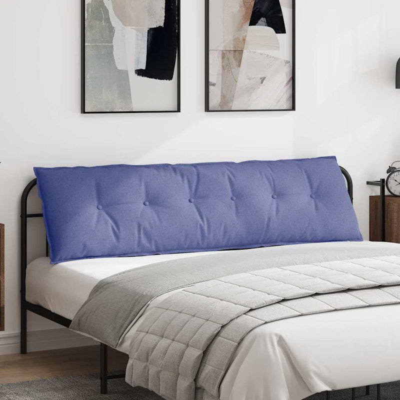 Load image into Gallery viewer, Vidaxl rugkussen jeans blauw 180 x 19 x 50 cm stof