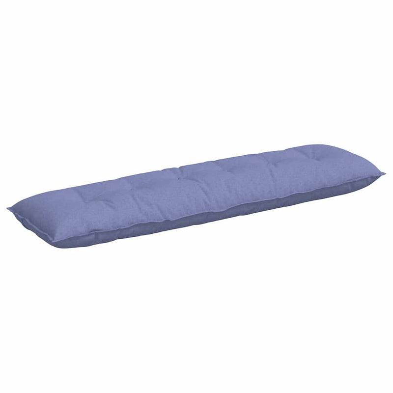 Load image into Gallery viewer, Vidaxl rugkussen jeans blauw 180 x 19 x 50 cm stof
