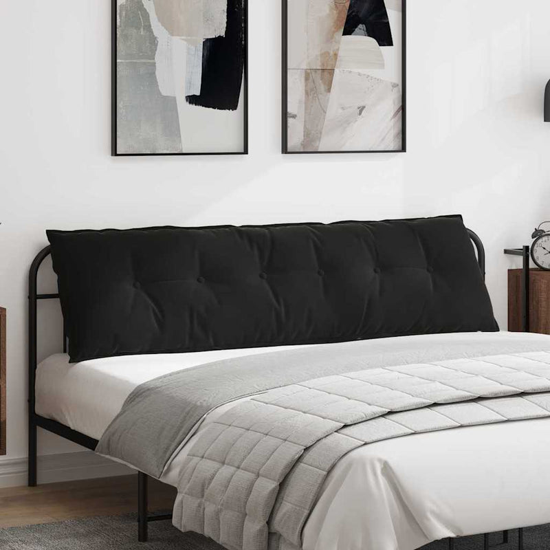 Load image into Gallery viewer, Vidaxl rugkussen zwart 180 x 50 cm cordstof