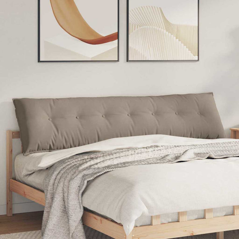 Load image into Gallery viewer, Vidaxl rugkussen taupe 200 x 50 cm microvezel stof