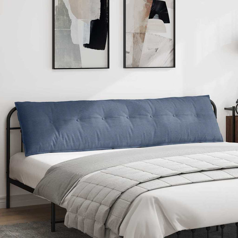 Load image into Gallery viewer, Vidaxl rugkussen blauw 200 x 50 cm cordstof