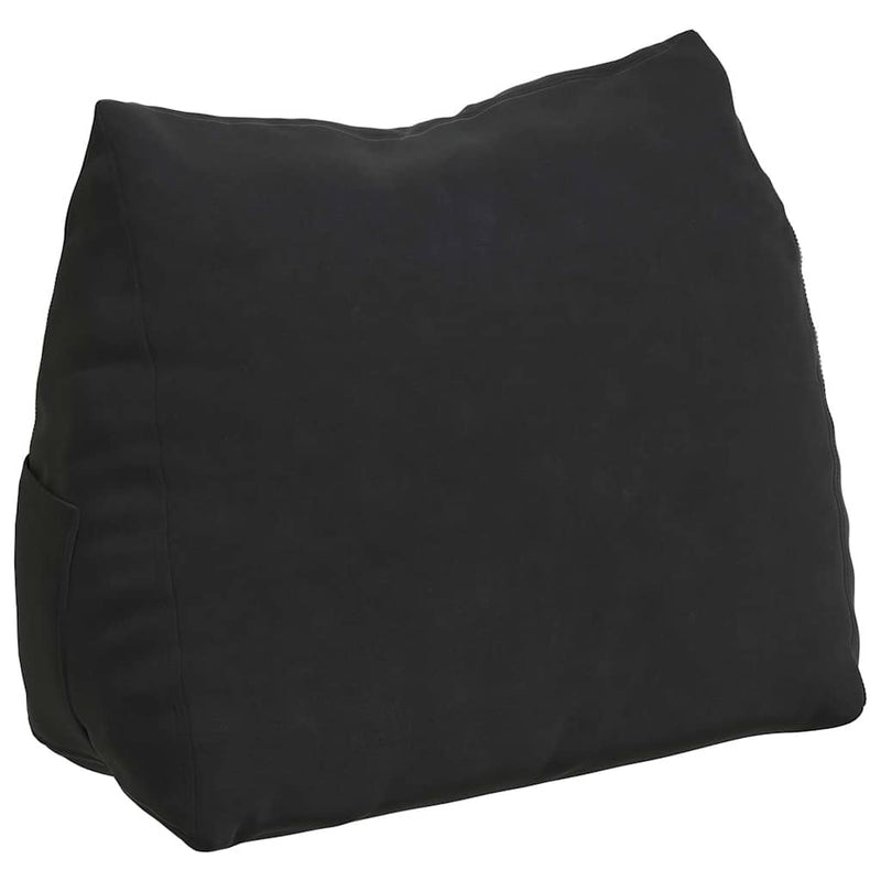 Load image into Gallery viewer, Vidaxl rugkussen zwart 45 x 20 x 35 cm cordstof