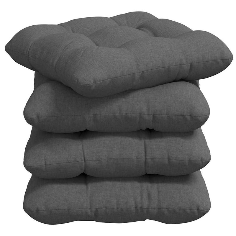 Load image into Gallery viewer, Vidaxl zitkussens 4 pcs donkergrijs 40 x 40 x 12 cm stof