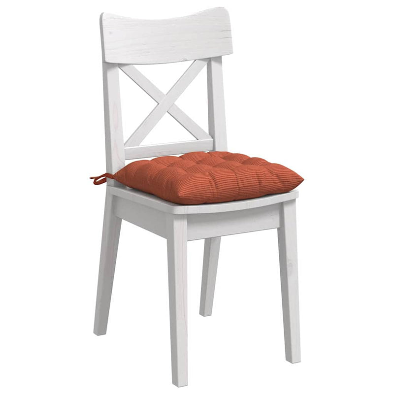 Load image into Gallery viewer, Vidaxl zitkussens 4 pcs rood-oranje 40 x 40 x 6 cm katoen stof