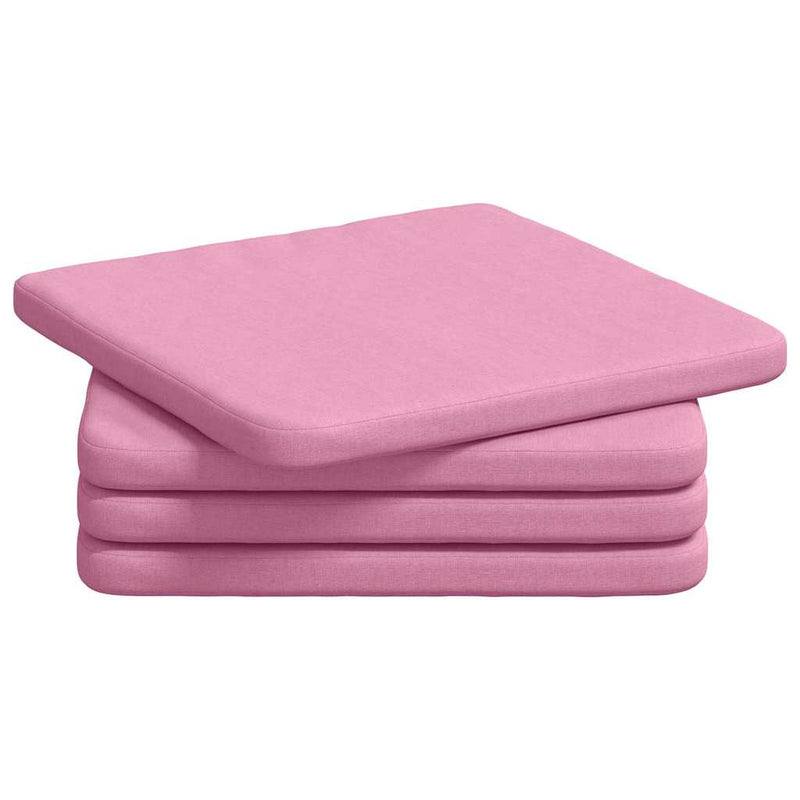 Load image into Gallery viewer, Vidaxl zitkussens 4 stuks roze 40 x 40 x 3 cm stof