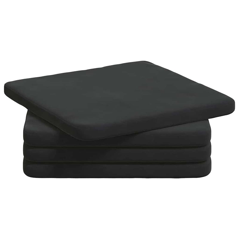 Load image into Gallery viewer, Vidaxl zitkussens 4 pcs zwart 40 x 40 x 3 cm fluweel