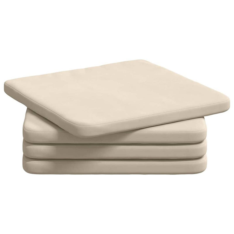 Load image into Gallery viewer, Vidaxl zitkussens 4 pcs beige 40 x 40 x 3 cm microvezel stof