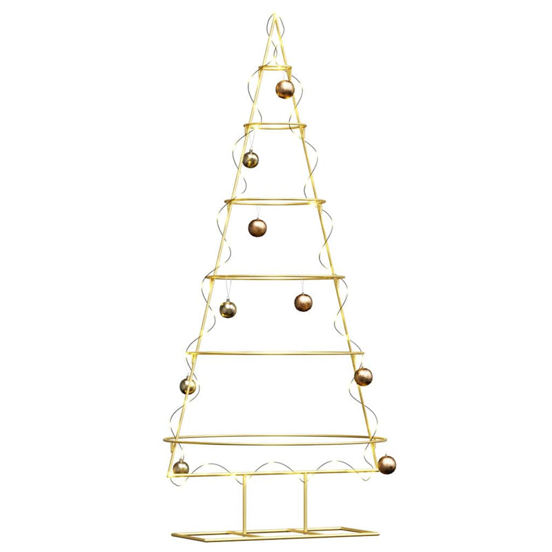 Load image into Gallery viewer, Vidaxl metalen kerstboom met standaard goud 148 cm poedergecoat staal
