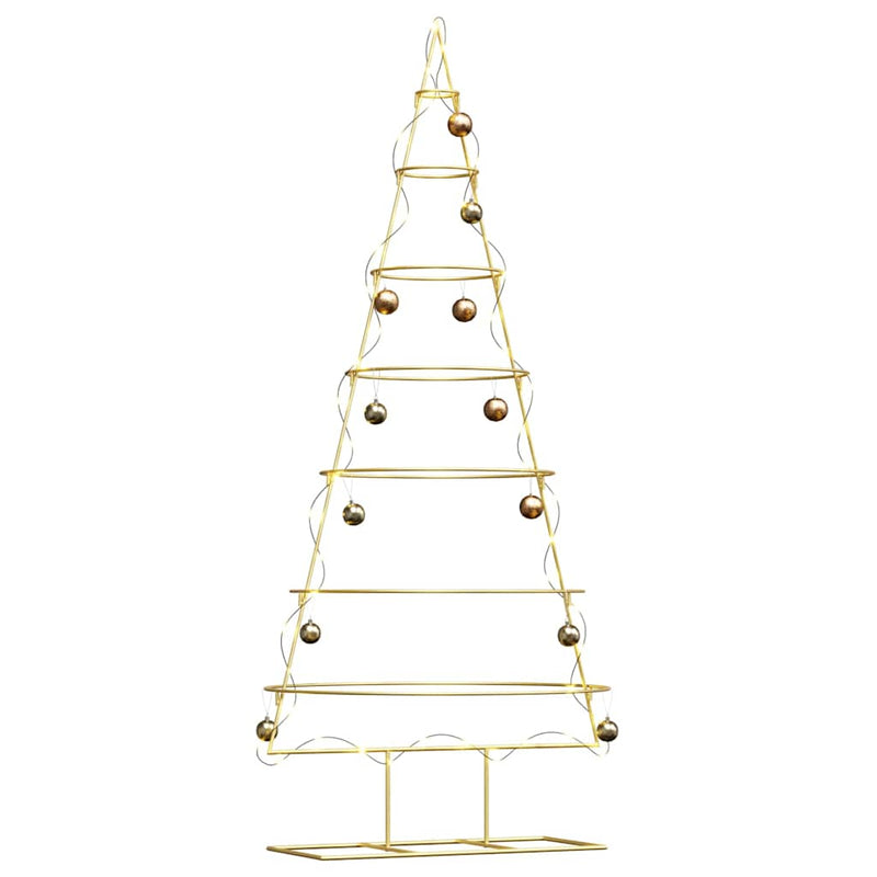 Load image into Gallery viewer, Vidaxl metalen kerstboom met standaard goud 180 cm poedergecoat staal