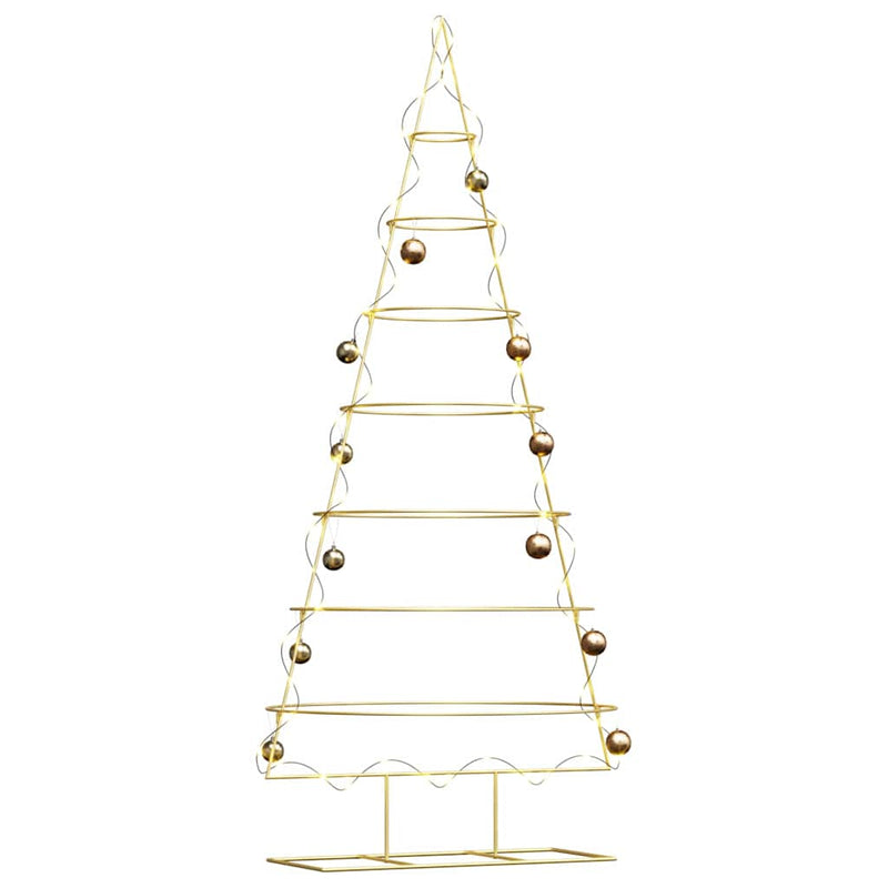 Load image into Gallery viewer, Vidaxl metalen kerstboom met standaard goud 209 cm poedergecoat staal