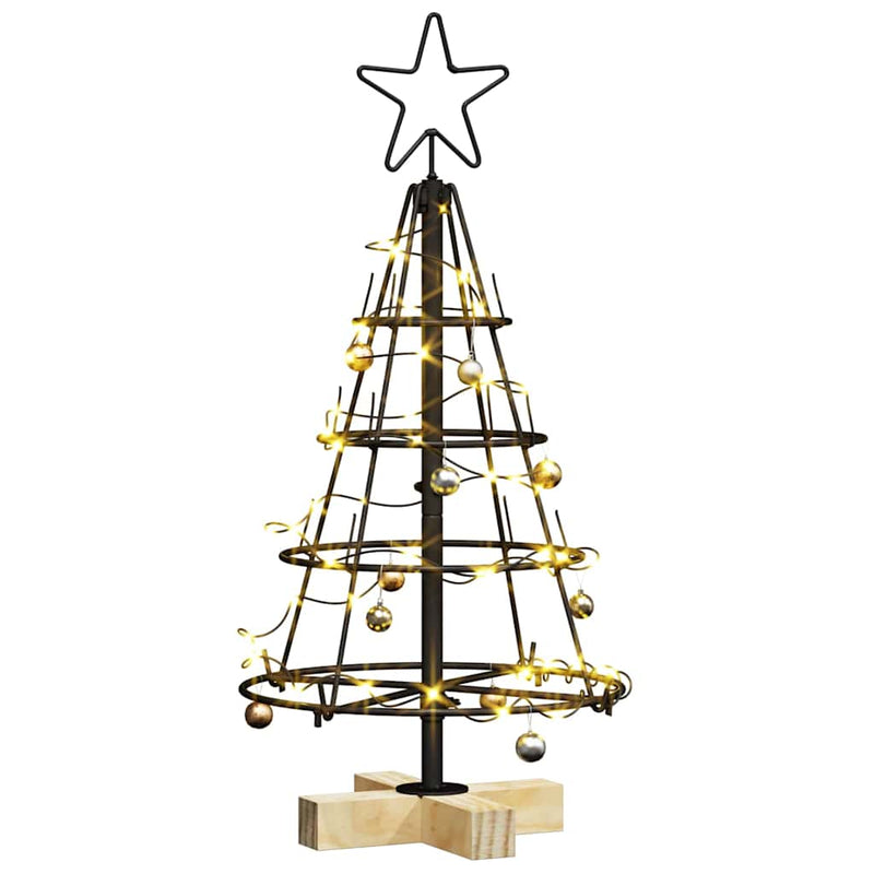 Load image into Gallery viewer, Vidaxl kerst cone boom met standaard zwart 60 cm staal