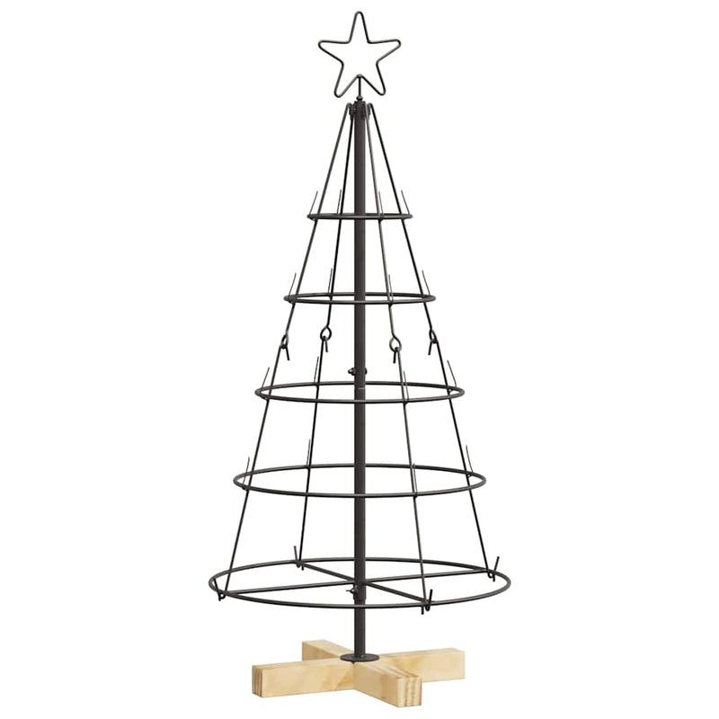 Load image into Gallery viewer, Vidaxl kerst cone boom met standaard zwart 90 cm staal