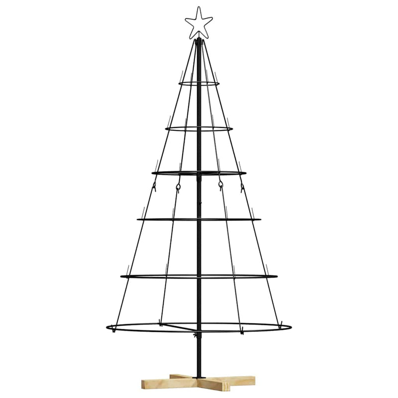 Load image into Gallery viewer, Vidaxl kerst cone boom met standaard zwart 154 cm staal