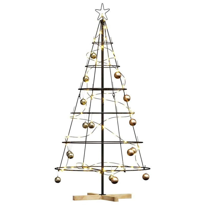 Load image into Gallery viewer, Vidaxl kerst cone boom met standaard zwart 154 cm staal
