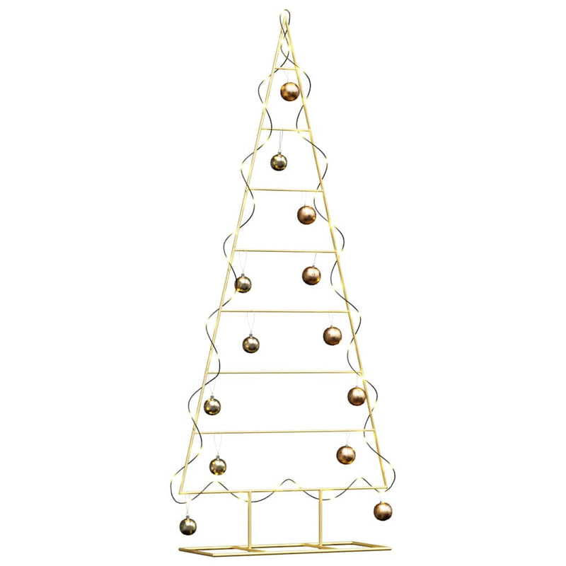 Load image into Gallery viewer, Vidaxl metalen kerstboom met standaard goud 150 cm poedergecoat staal