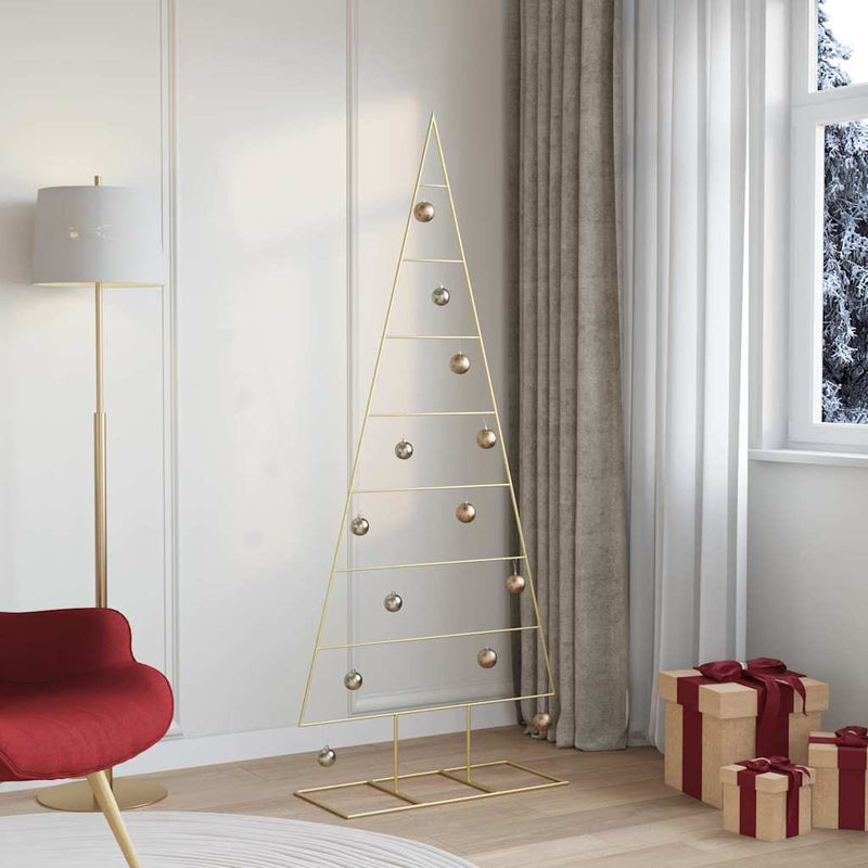 Load image into Gallery viewer, Vidaxl metalen kerstboom met standaard goud 181 cm poedergecoat staal