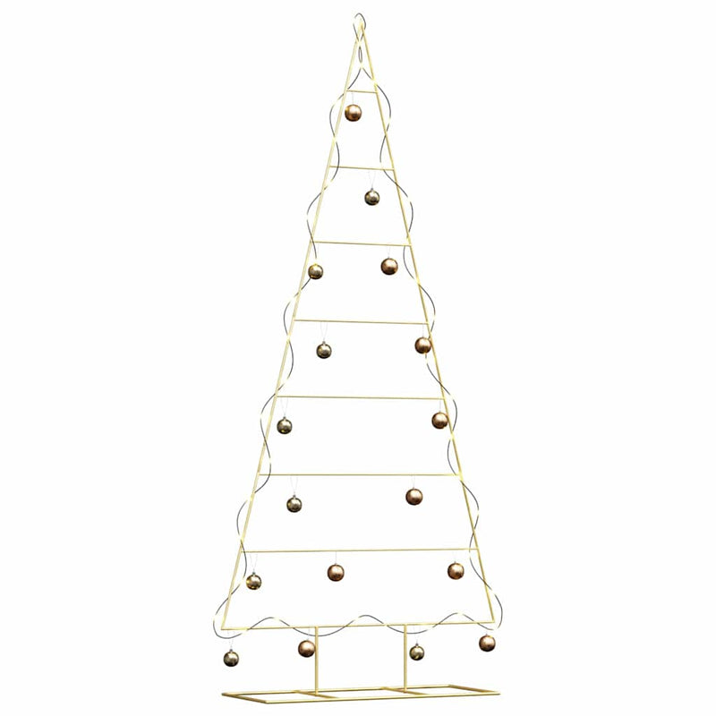 Load image into Gallery viewer, Vidaxl metalen kerstboom met standaard goud 211 cm poedergecoat staal