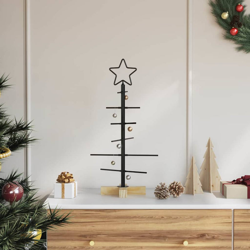 Load image into Gallery viewer, Vidaxl metalen kerstboom zwart 59,5 cm poedergecoat staal