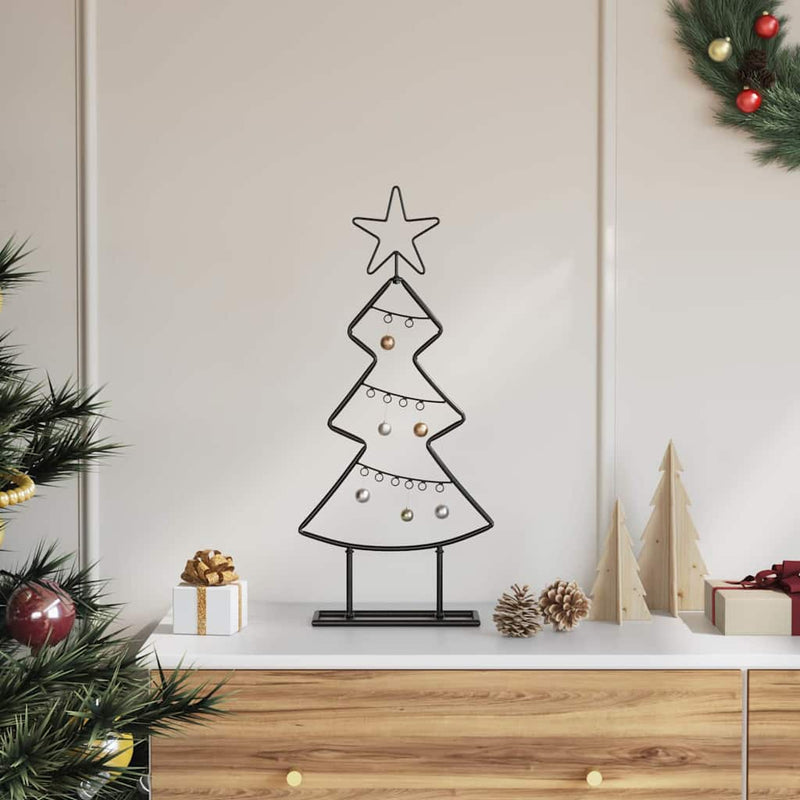 Load image into Gallery viewer, Vidaxl metalen kerstboom met standaard zwart 60 cm staal