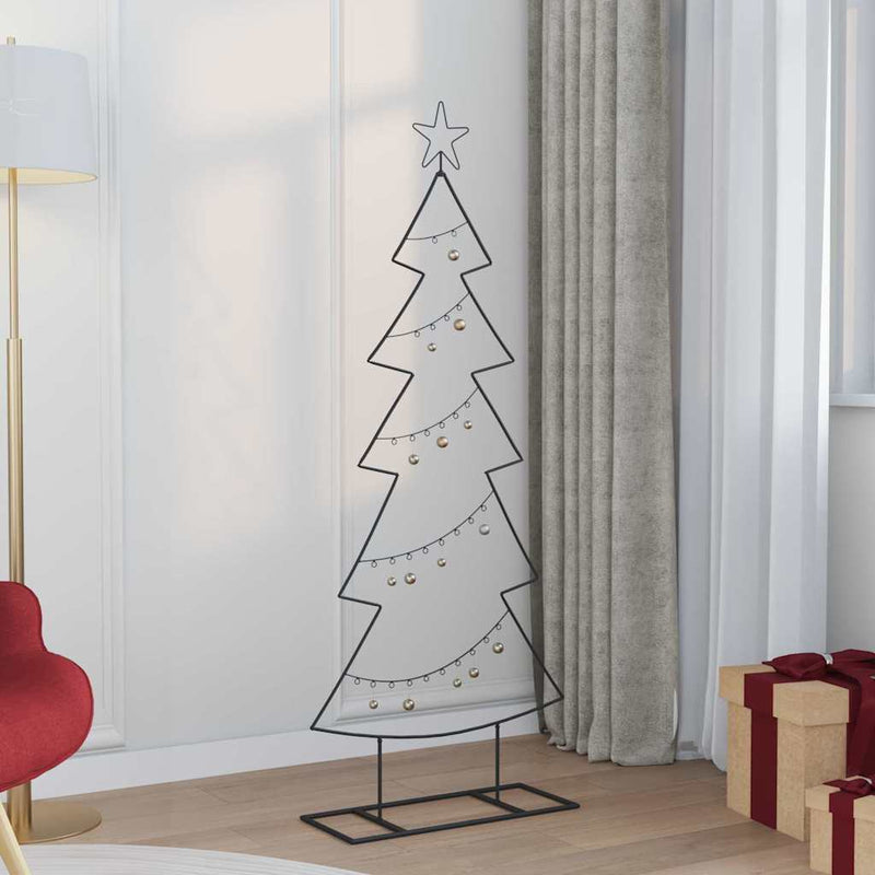 Load image into Gallery viewer, Vidaxl metalen kerstboom met standaard zwart 150 cm staal
