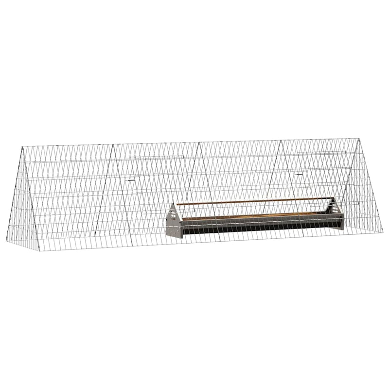 Load image into Gallery viewer, Vidaxl kippenhok zilver 215 x 55 x 55 cm gegalvaniseerd staal