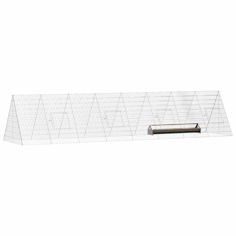 Load image into Gallery viewer, Vidaxl kippenhok zilver 430 x 100 x 85 cm gegalvaniseerd staal