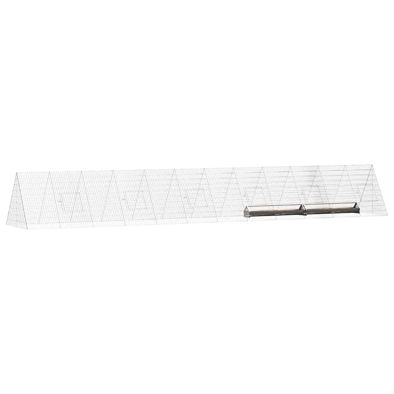 Load image into Gallery viewer, Vidaxl kippenhok zilver 650 x 100 x 85 cm gegalvaniseerd staal