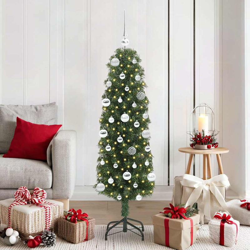Load image into Gallery viewer, Vidaxl kunstkerstboom groen 150 cm pvc en staal en kunststof