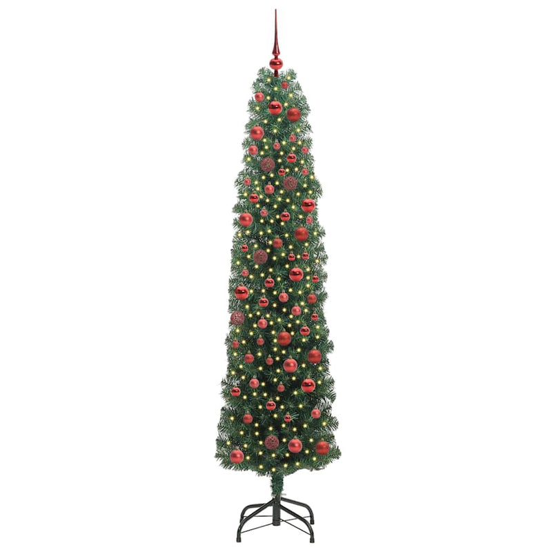 Load image into Gallery viewer, Vidaxl kunstkerstboom groen 180 cm pvc en staal en kunststof