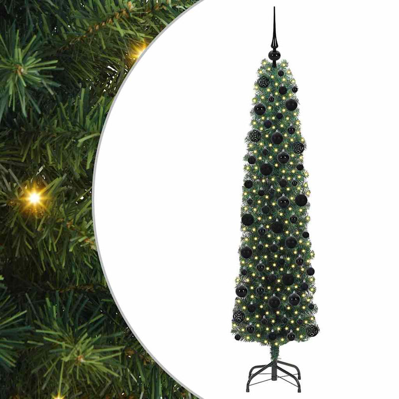 Load image into Gallery viewer, Vidaxl kunstkerstboom groen 180 cm pvc en staal en kunststof