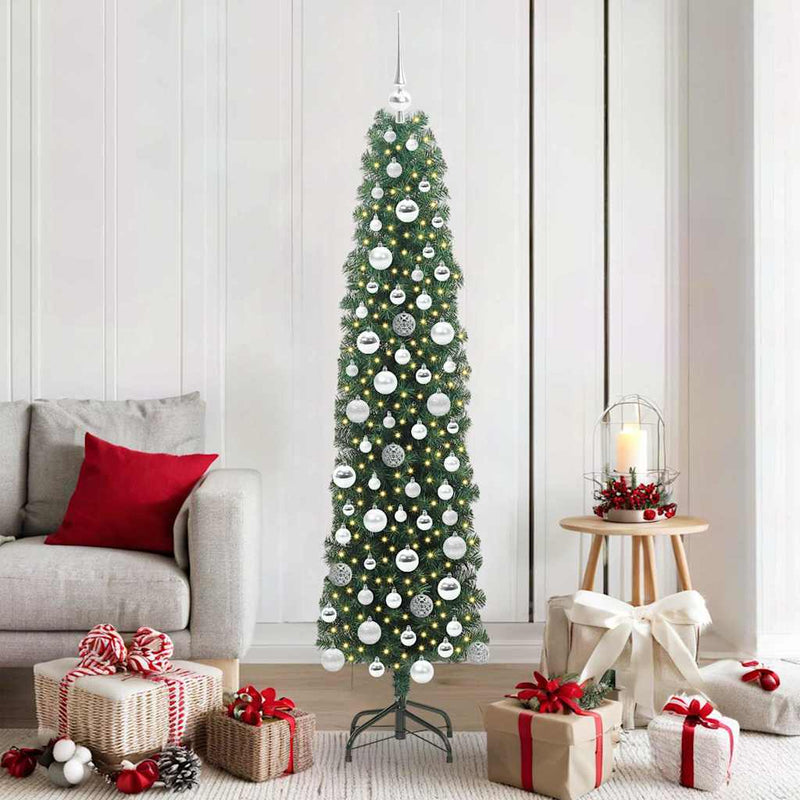 Load image into Gallery viewer, Vidaxl kunstkerstboom groen 180 cm pvc en staal en kunststof