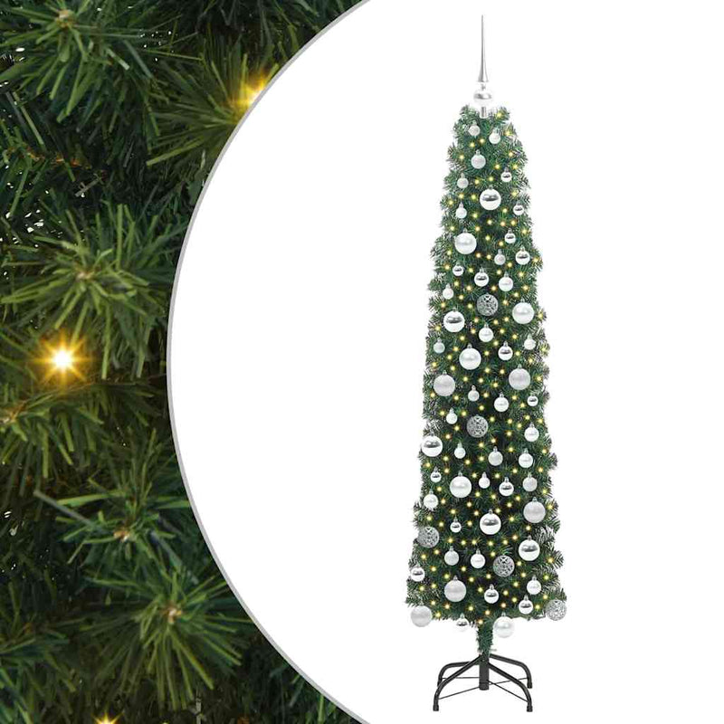 Load image into Gallery viewer, Vidaxl kunstkerstboom groen 180 cm pvc en staal en kunststof