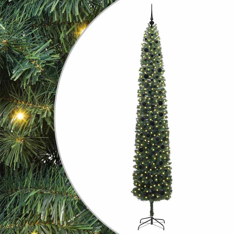 Load image into Gallery viewer, Vidaxl kunstkerstboom groen 270 cm pvc en staal en kunststof