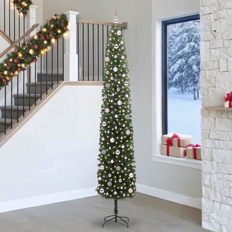 Load image into Gallery viewer, Vidaxl kunstkerstboom groen 270 cm pvc en staal en kunststof