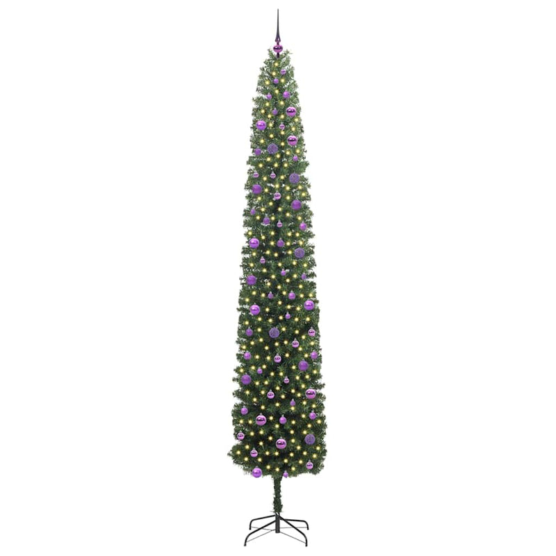 Load image into Gallery viewer, Vidaxl kunstkerstboom groen 270 cm pvc en staal en kunststof