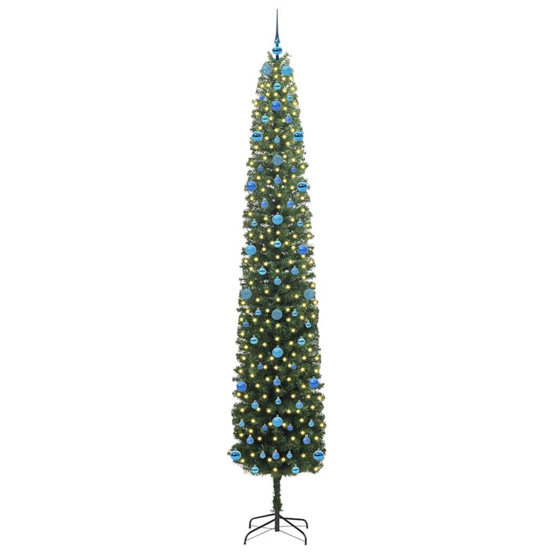 Load image into Gallery viewer, Vidaxl kunstkerstboom groen 270 cm pvc en staal en kunststof