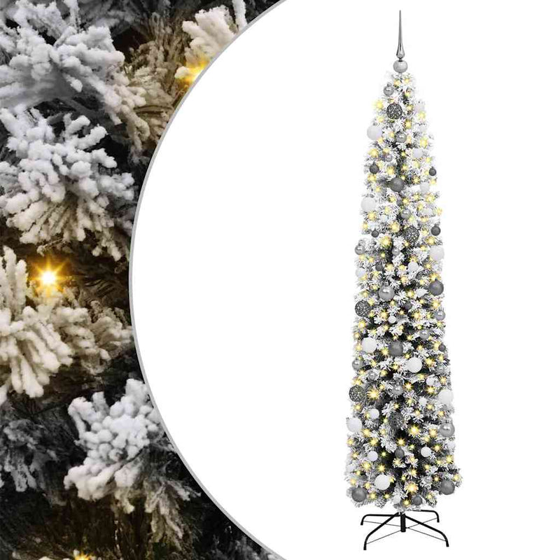 Load image into Gallery viewer, Vidaxl kunstkerstboom groen 210 cm pvc en staal en kunststof